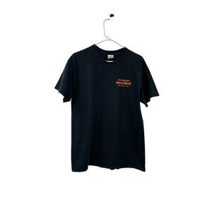 Gildan 2013 Old Chicago Apocalypse T-Shirt Unisex L Used Black Orange Halloween